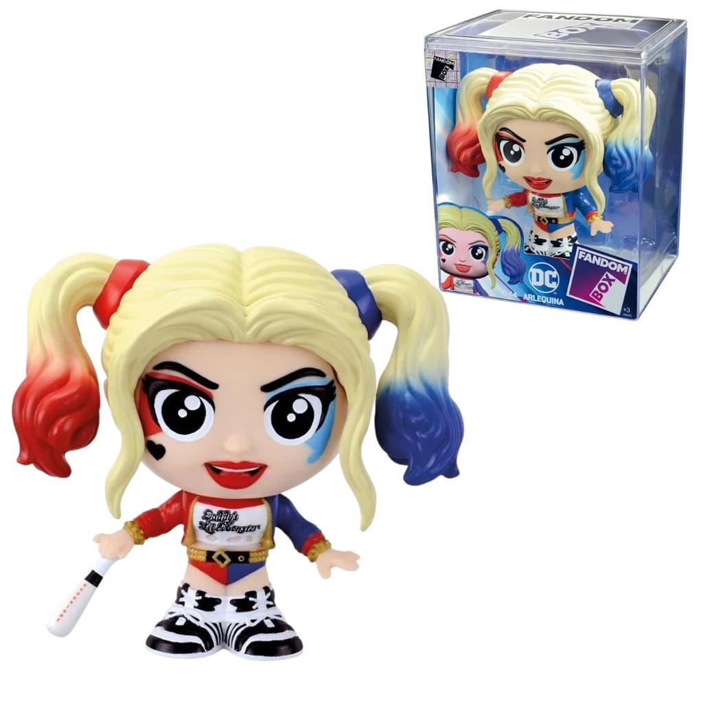 Boneco Colecionável Fandom Box Liga da Justiça Arlequina