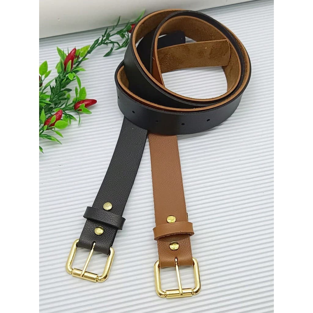 kit 2 Cinto Feminino  básicos com bico  quadrada  3cm