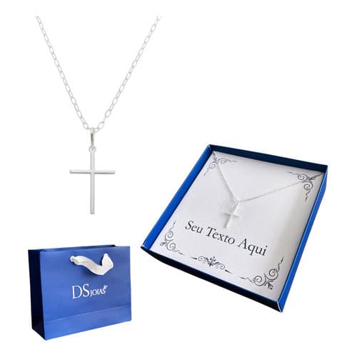Presente Personalizado Mensagem Colar Masculino Prata 925