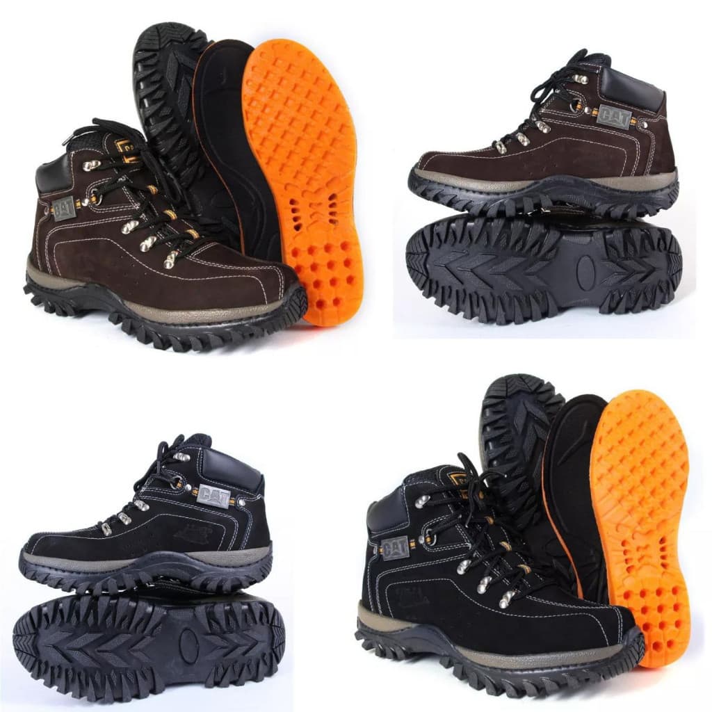 KIT 2 PARES Bota Coturno Caterpillar Adventure Masculino Macio e Resistente