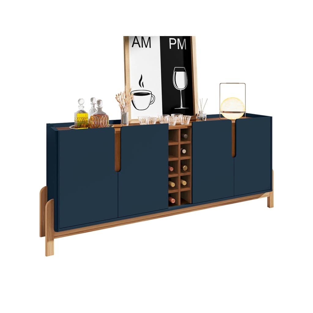 Buffet Aparador 190cm 4 Portas Com Adega Lizz  - 6 Cores