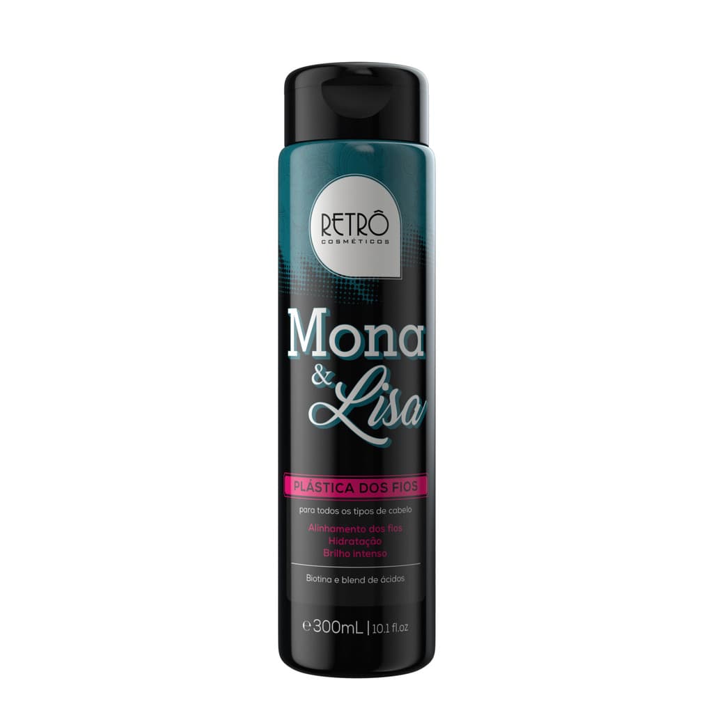 Retrô Cosméticos Escova Progressiva Alisadora e Brilhante Plástica dos Fios  Mona Lisa - 300mL