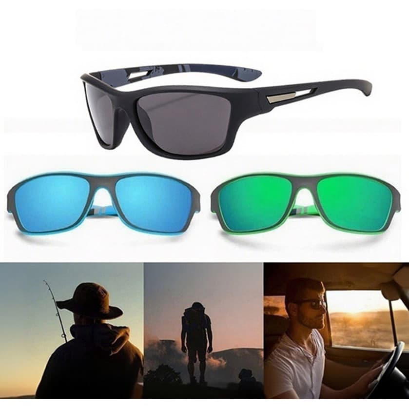 Óculos de sol esportivos polarizados para homens e mulheres com proteção UV, adequados para pesca e ciclismo