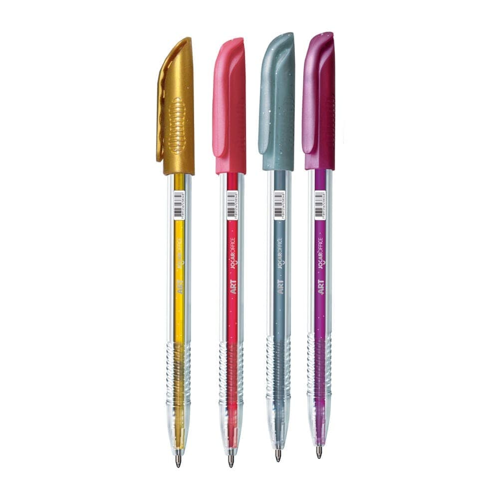 Kit Caneta Gel Art 1.0 Glitter com 4 Unid - Jocar Office