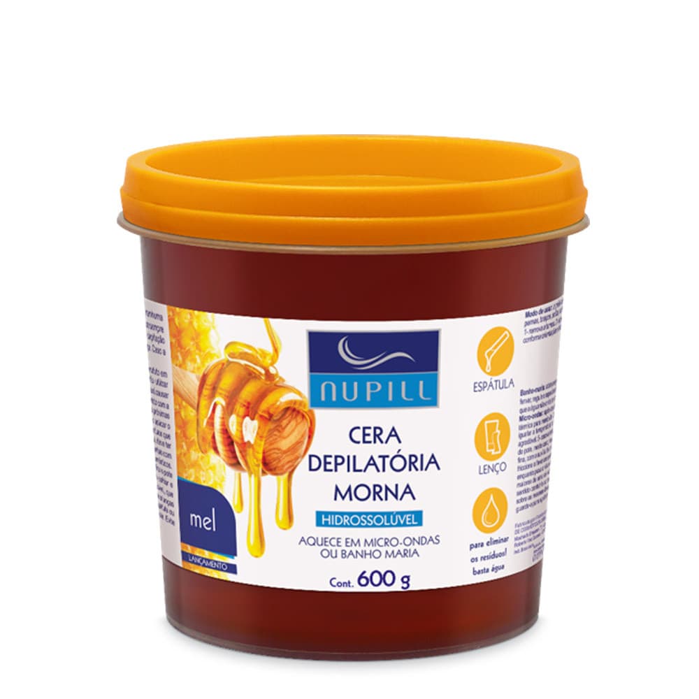 Cera depilatória mel Nupill 600g