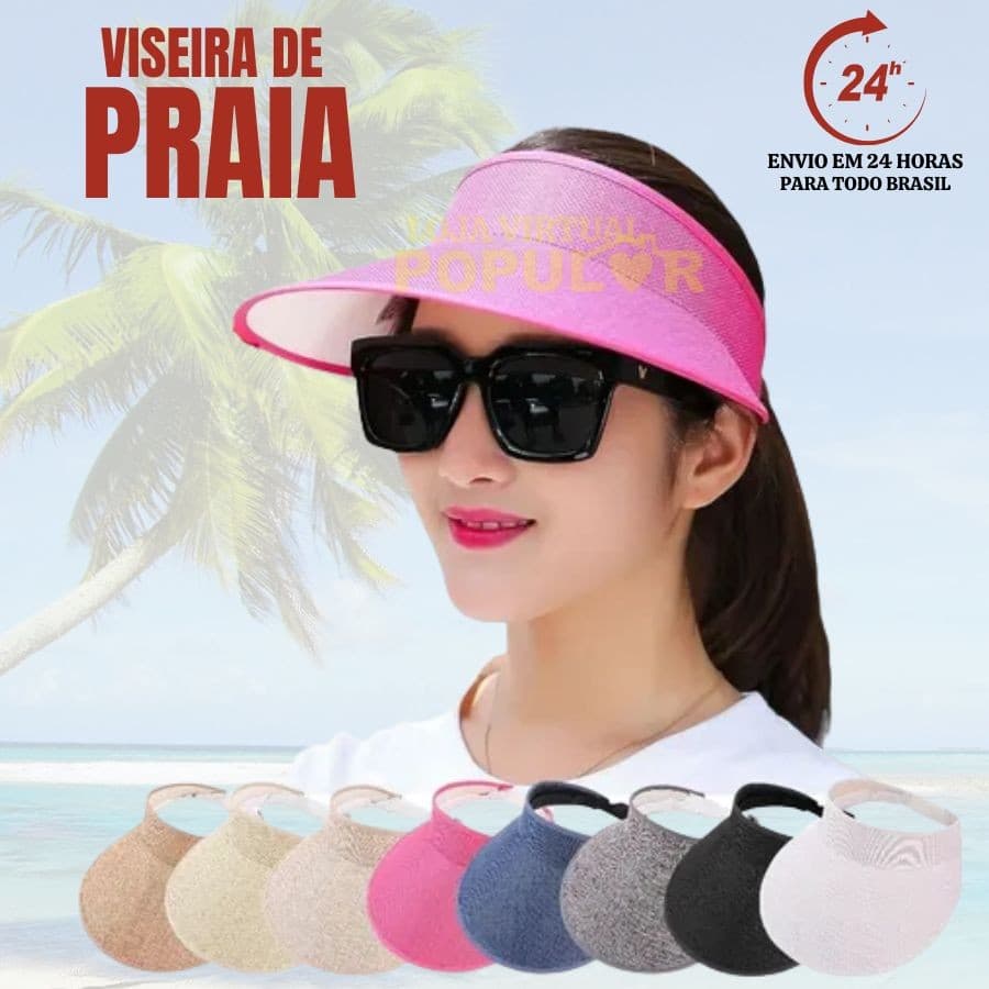 Chapéu Viseira Feminina Moda Verão Varias Cores