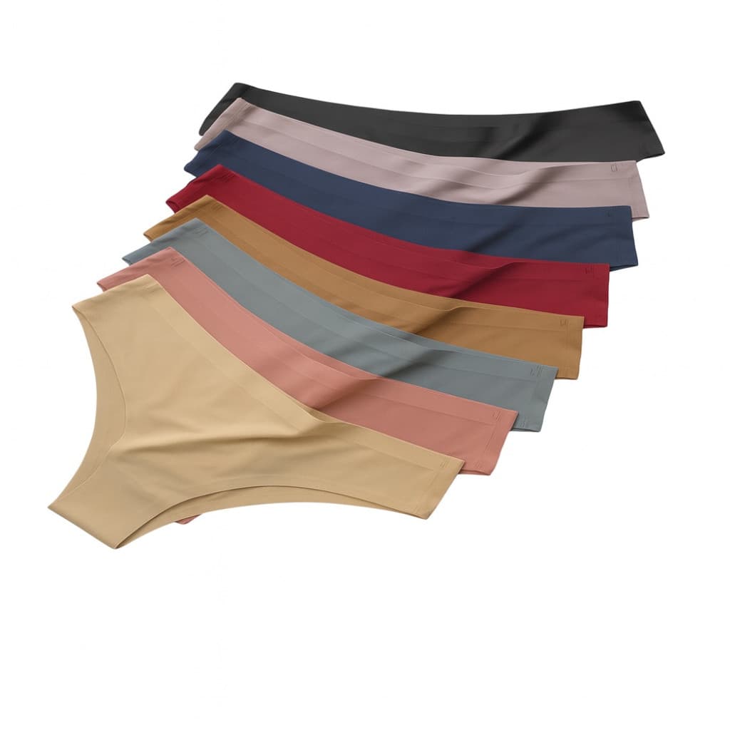 Kit 5 Calcinha Feminina Corte a Laser Tanga Não Marca Lisa Sem Costura Tanga
