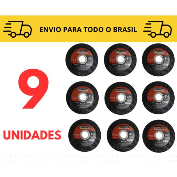Kit 3 a 10 unidades disco de corte / esmerilhadeira / lixadeira / construção / 110mm