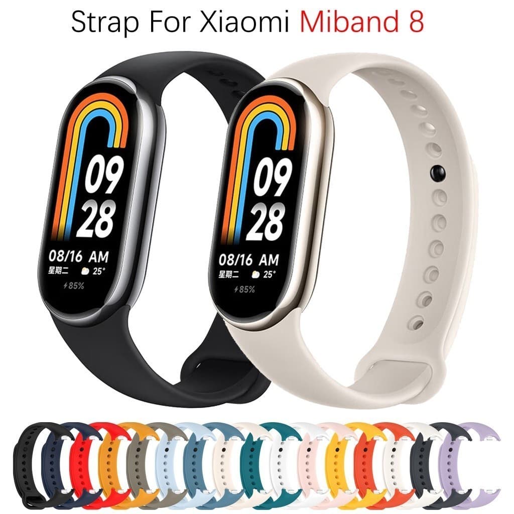 pulseira xiaomi Mi Band 8   strap NFC Acessórios Esportivos Borracha De Silicone SmartWatch correa encaixa metal