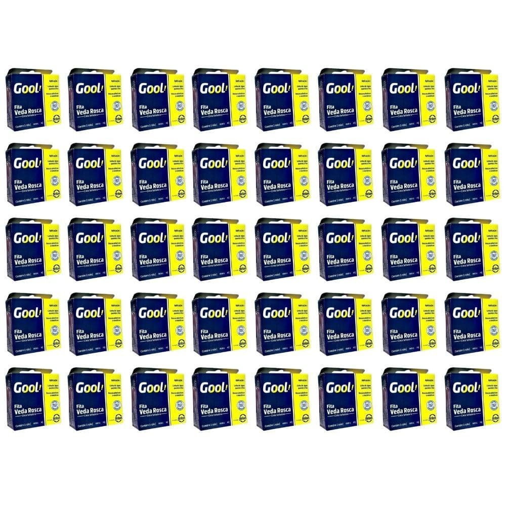 Fita Veda Rosca Kit com 40 Uni 18mm x 10m Gool! Plastifluor