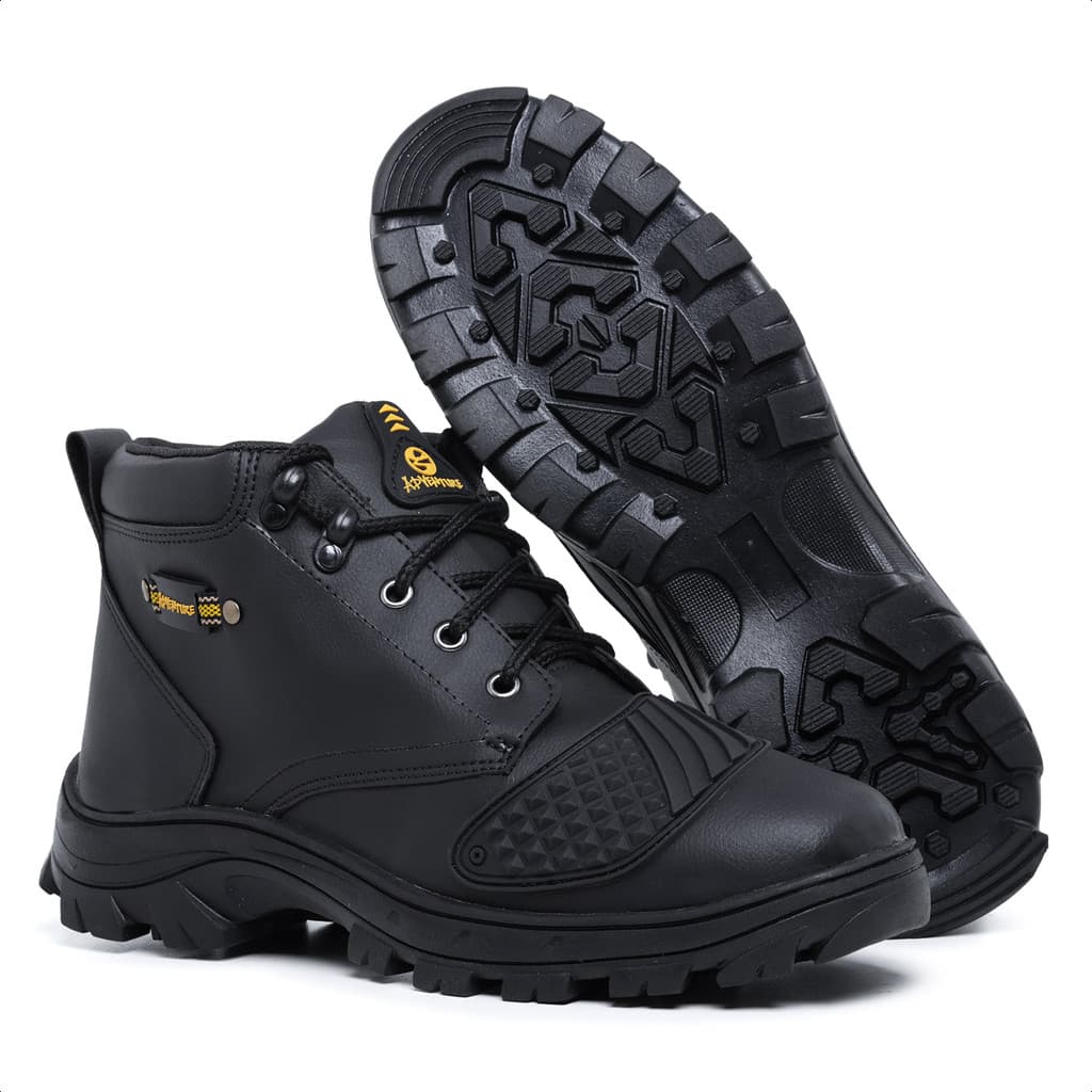 Bota Coturno Masculina Motoqueiro Resistente e Estilosa