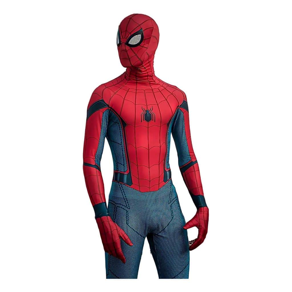 Fantasia Cosplay Homem Aranha Volta Ao Lar Traje Lentes Luxo Suit