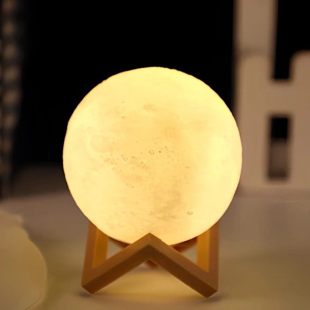Abajur Luminaria de Lua Amarela LED