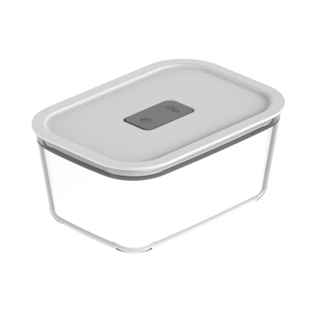 Pote De Vidro Hermético Multiuso Marmita Refratário Forno Airfryer Freezer 1,2L FreshLock Ou Branco