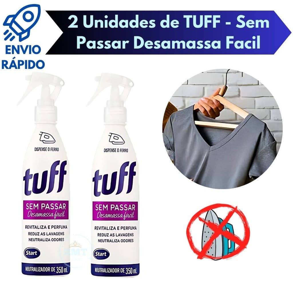 Kit 2 Tuff Desamassa Fácil Sem Passar Start 350ML Perfuma E Neutraliza Odores