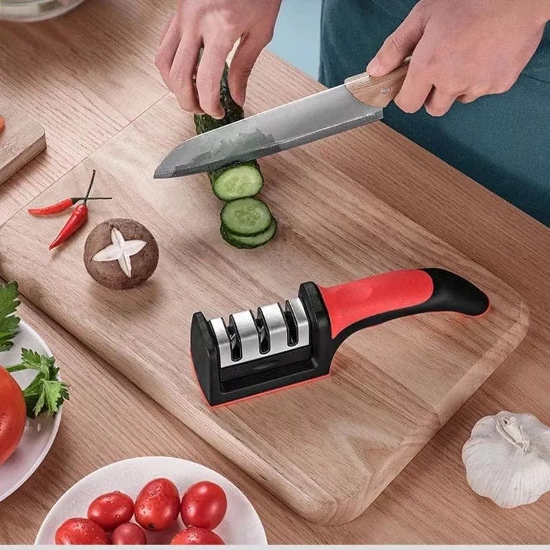 1/2/3 Amolador Afiador De Facas Em Aço Inox Com 3 Afiadores Amolador De Facas Profissional
