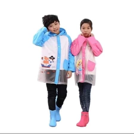 Capa de chuva infantil Reforçada menina e menino Com Desenho