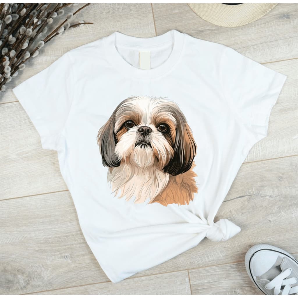 Camisa T-shirt Linda Camiseta Pet Cachorro Raças Blusa TShirt Feminina Shih Tzu Yorkshire PitBull Viralata
