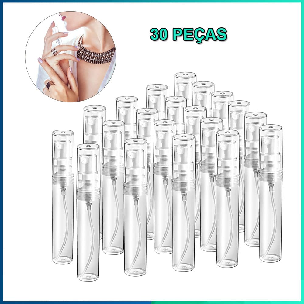 branco Frasco de vidro 5ml com válvula spray 30 unidades amostra perfume