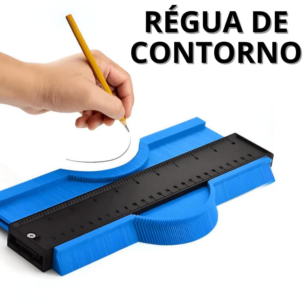 Régua De Contorno Gabarito Transferidor De Angulo Copiador De Contornos Ferramenta De Azulejista