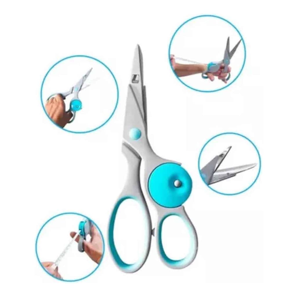 Tesoura 8" Com Fita Métrica Trena Acoplada Lm-17090 - 32739 Lanmax