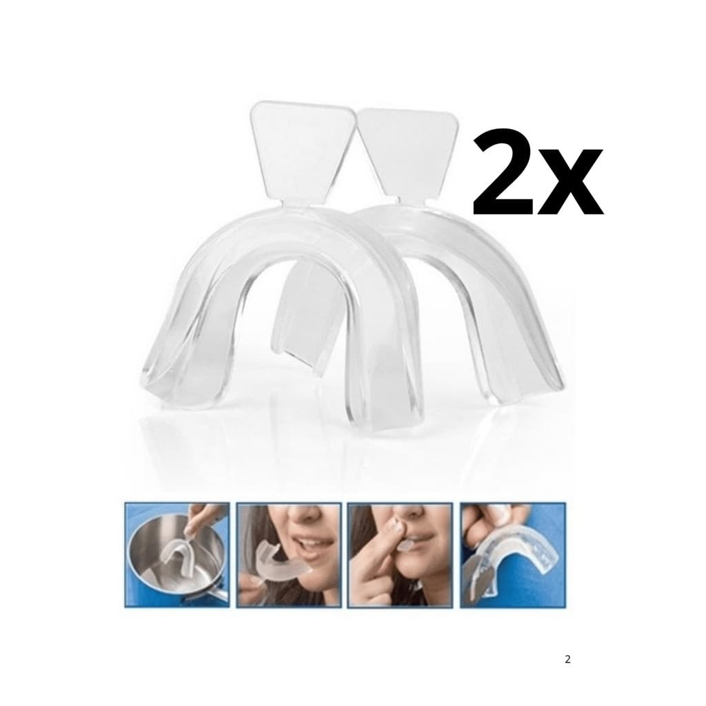 Placa Anti Brux Ranger Dentes Protetor Bucal Noturno 02 Unidades