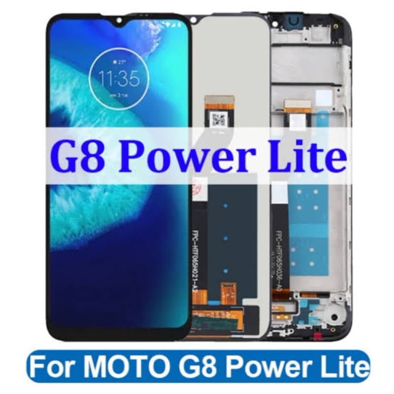 Tela Frontal Display Touch Moto G8 Power Lite Xt2055 Premium Vivid Top Qualidade Pronto Entrega + Película 3D