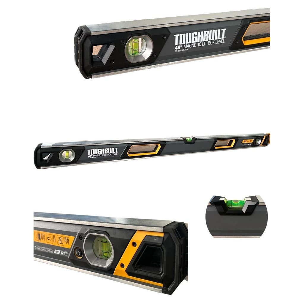 Nível De Bolha Magnético 48 Com Iluminação Toughbuilt 122cm