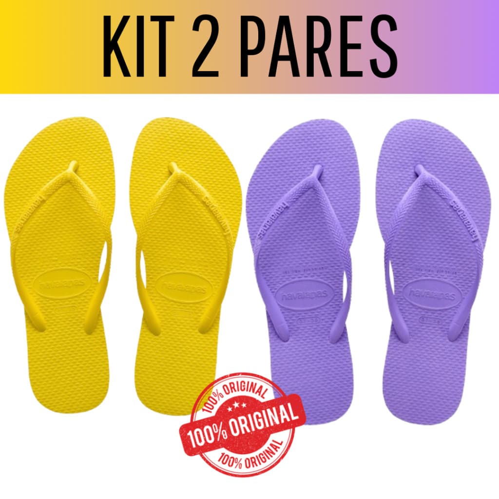 Kit 2 Pares Chinelo Havaianas Feminino Slim TAMANHO ESPECIAL 41/42 - ENVIO IMEDIATO- ENVIO IMEDIATO
