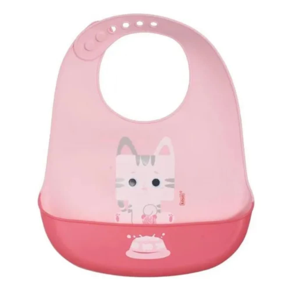 BABADOR DE SILICONE ROSA GATO - KOUII