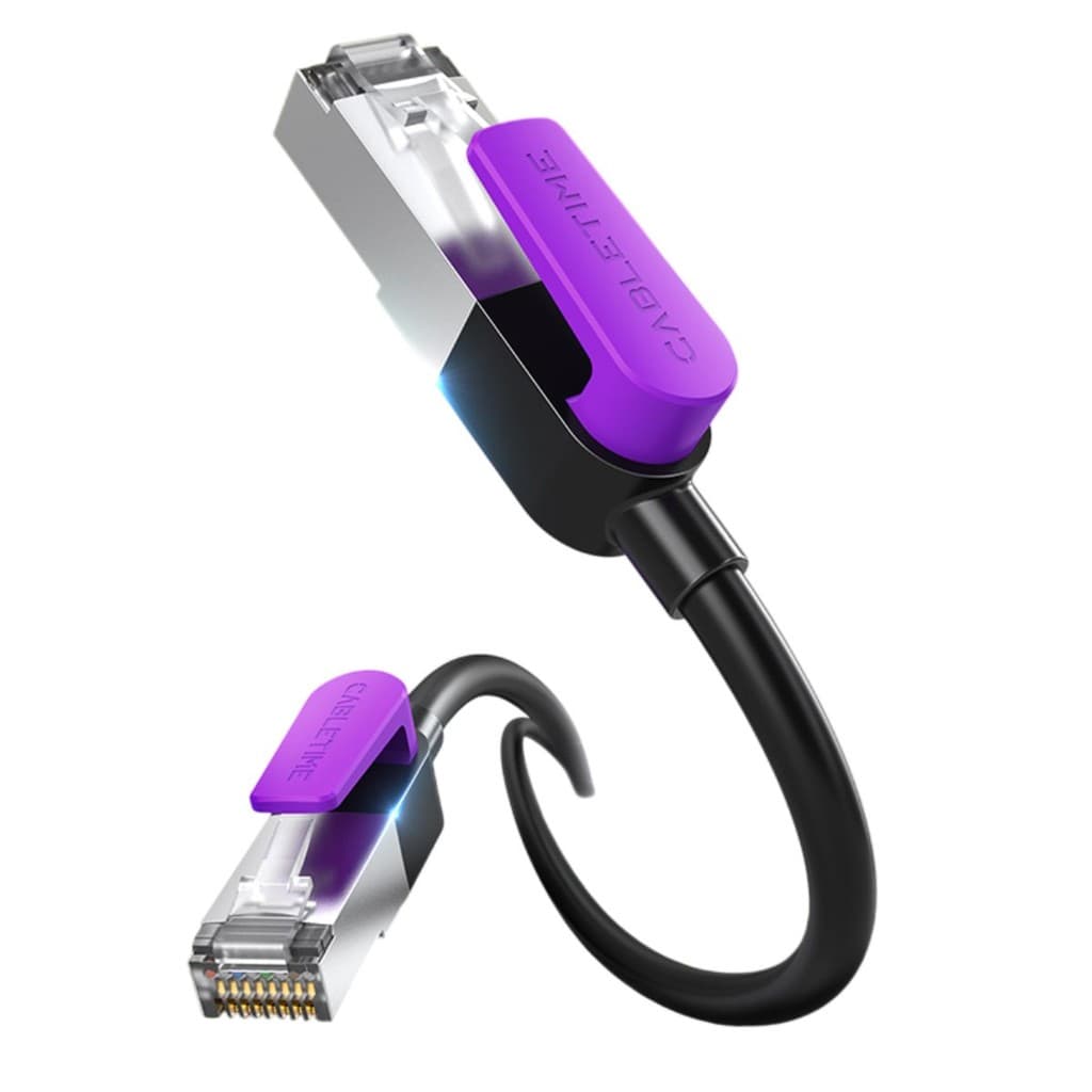 Cabo De Rede Cat8 Ethernet Lan Rj45 40Gbps 2000Mhz 50cm