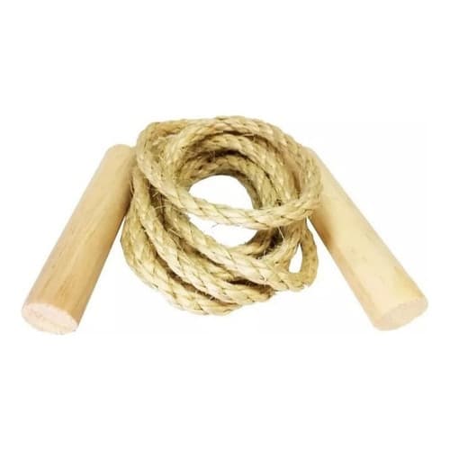 Corda De Pular Sisal Natural 1,80m P/ Criança De 3 A 8 Anos Natural