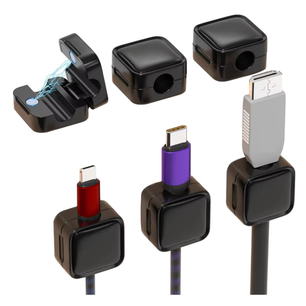 Kit 6 Organizadores de Cabos e Fios Magnético