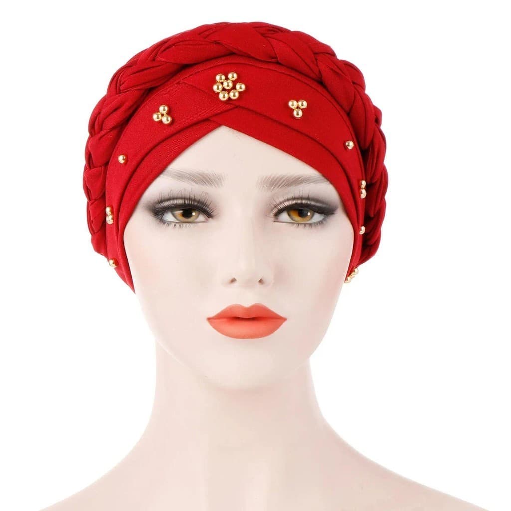 Lady Women Chapéu De Câncer Quimio Capa De Trança Muçulmana Lenço Turban Cabelo Ramadan Perda Moda Árabe
