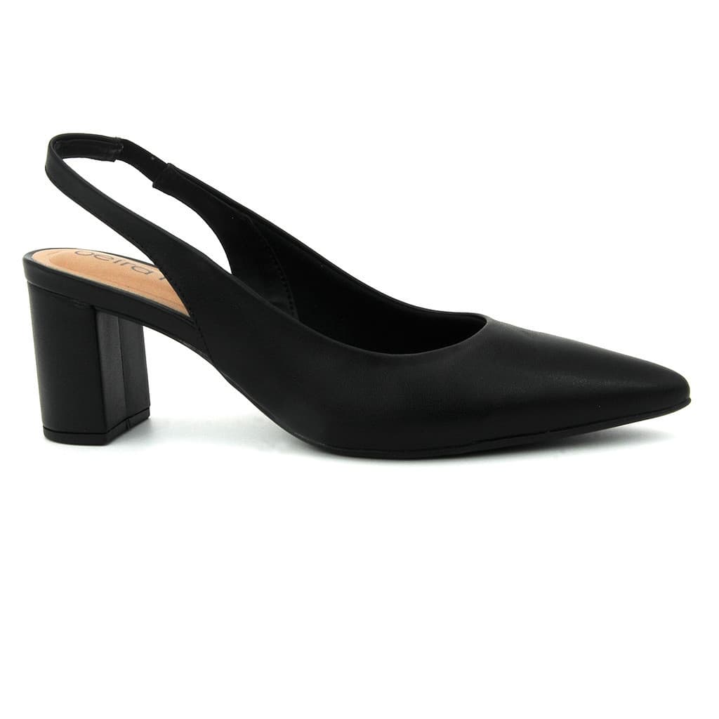 Sapato Feminino Beira Rio 4241.231 Social Scarpin Salto Baixo Grosso