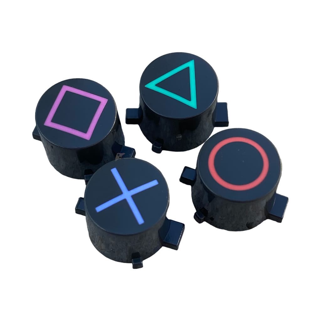 Kit De Botões Abxy Para Controles Ps4 Cor Cinza