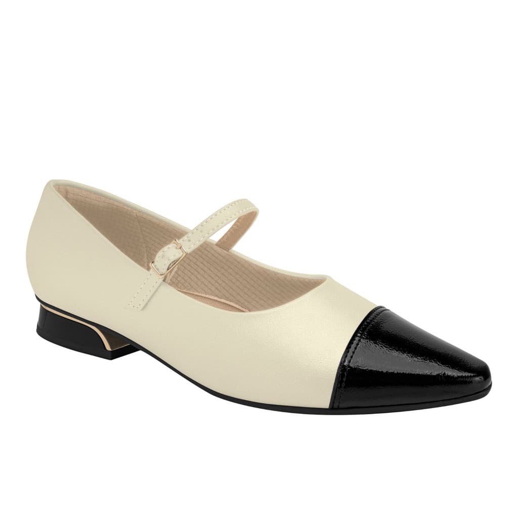Sapatilha Piccadilly Bico Fino Fivela Maxitherapy 279035