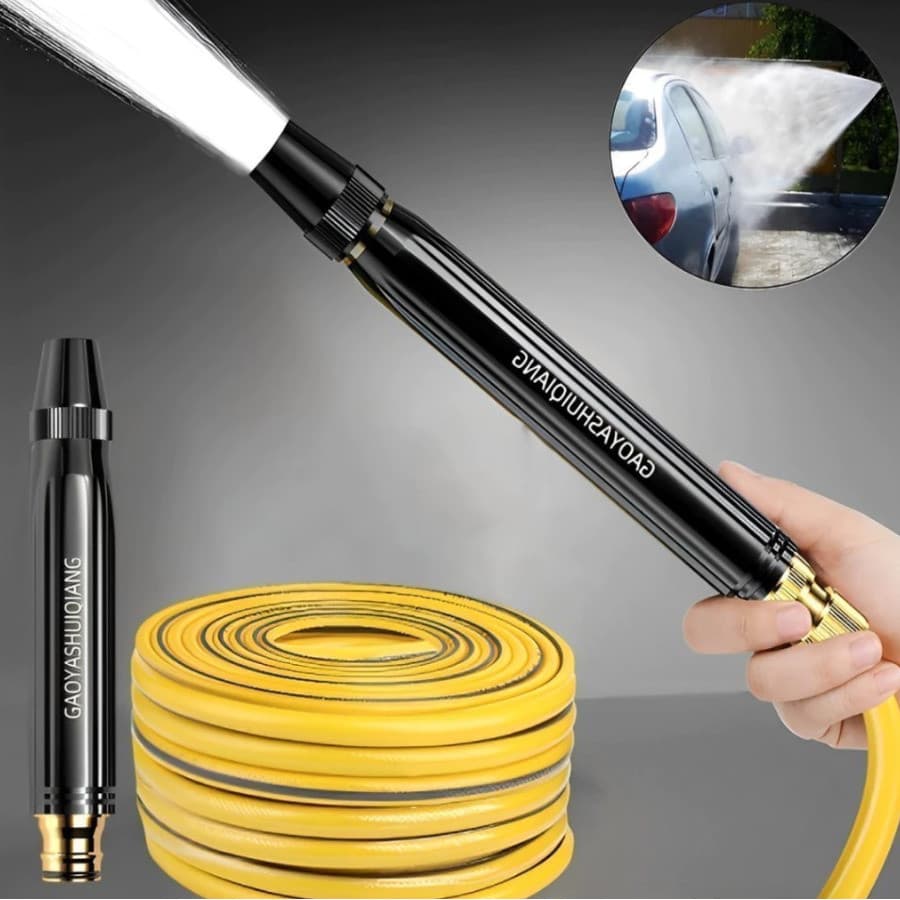 Kit 3 em1 Bico Esguicho De Alta Pressão Para Torneira Mangueira Lavagem De Carros Moto Rega Jardim