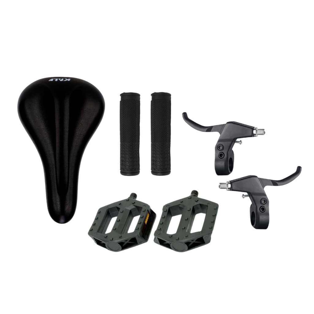 Kit Selim Banco Pedal Manopla Maçaneta Bicicleta Aro 20