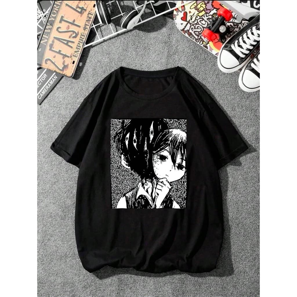 Camiseta Unissex Duas Caras Unissex 100% Algodão Manga Curta Camisa Streetwear