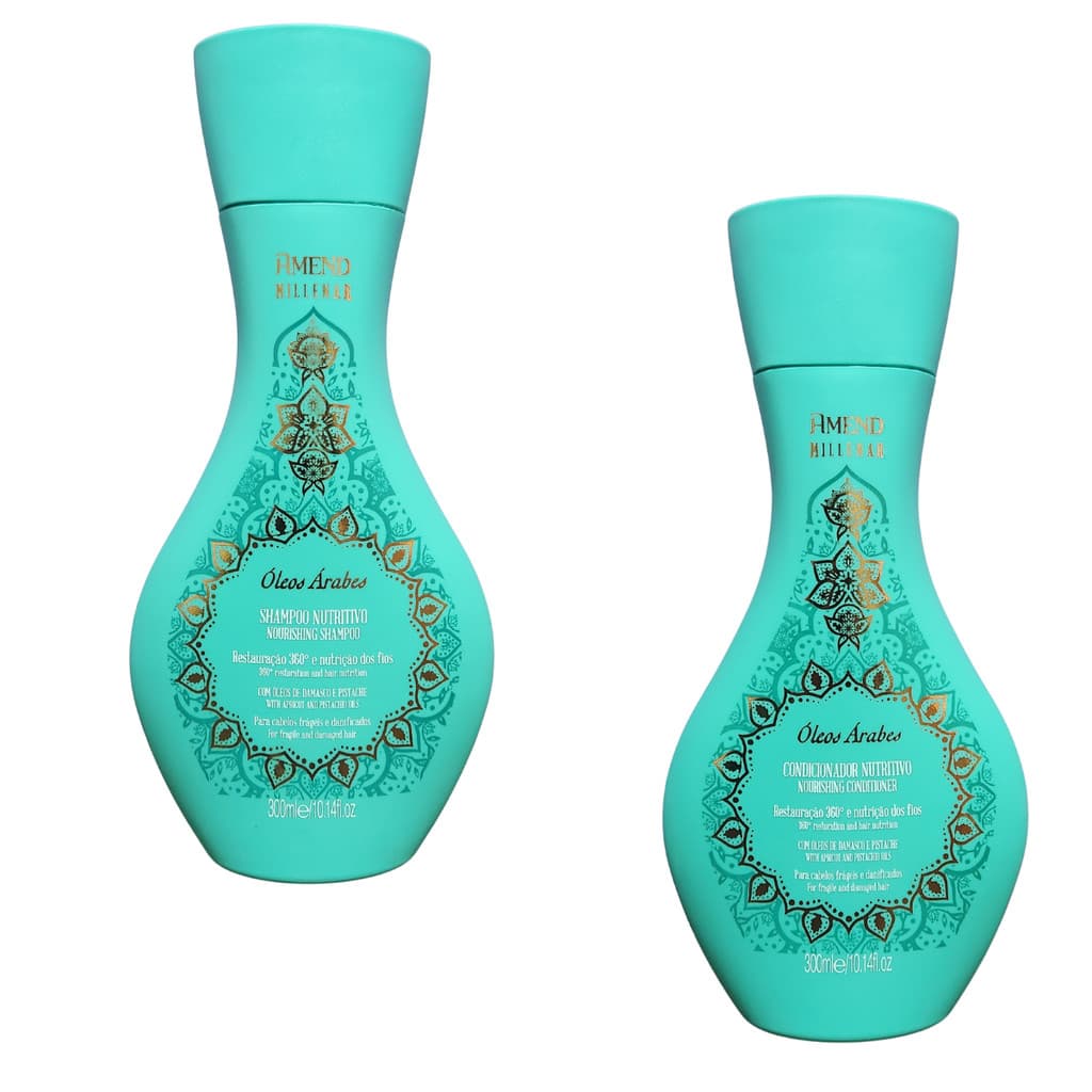 Shampoo e Condicionador Amend Millenar Óleos Árabes 300ml - 3 em 1 - Cronograma Capilar