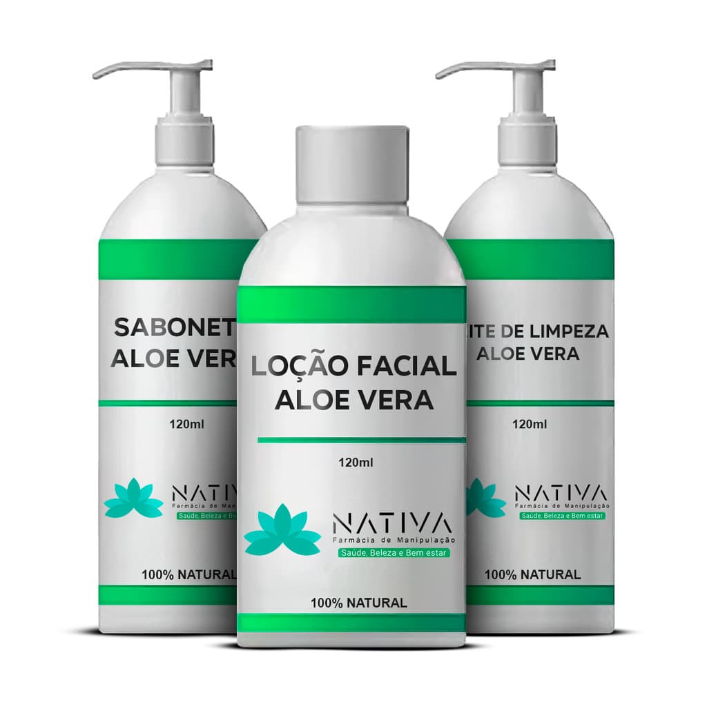 Kit Hidratação Facial Sabonete Líquido Loção Facial E Leite De Limpeza 120ml