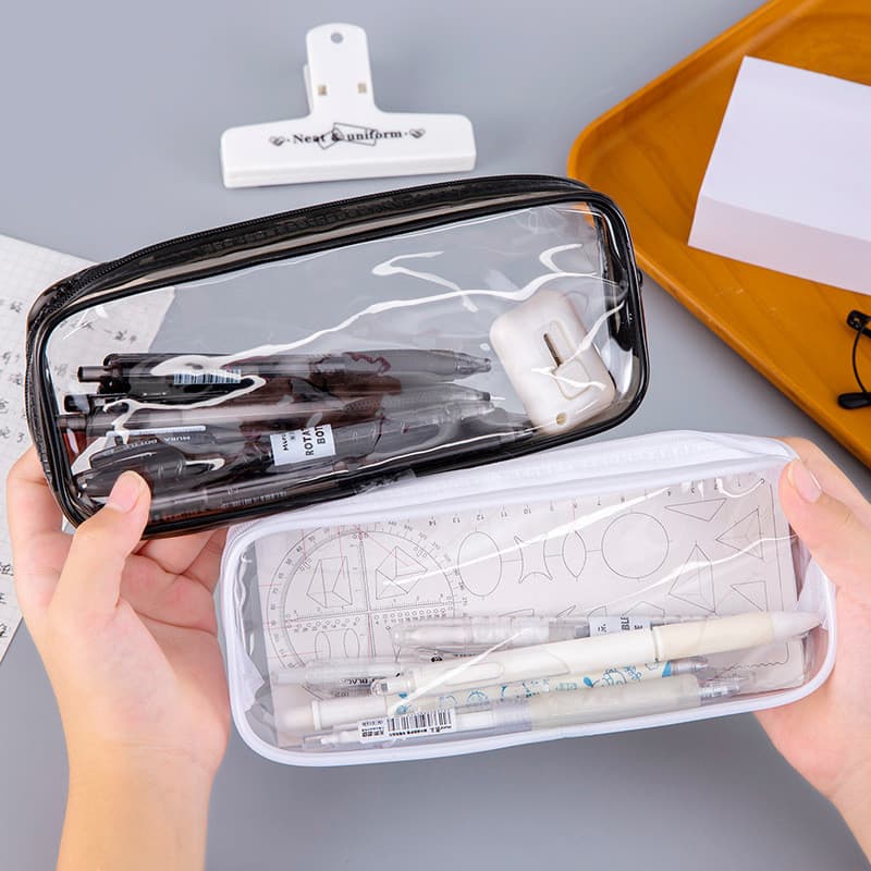 Estojo Transparente , Estilo Japonês , Escola Primária , Ensino Médio , Universidade , De Papelaria , Bolsa De Cosmético