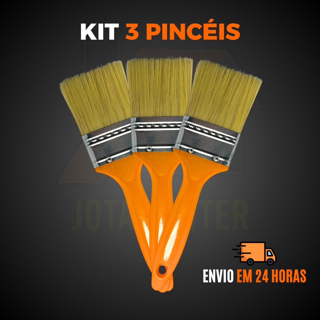 Kit Pincel Trincha Pintura 2 Polegadas Profissional