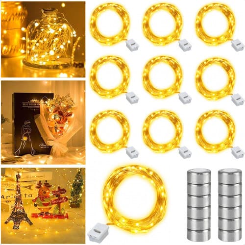Fio Fada Cordão Luz Decoração Luzes Pisca 2m 20 Leds Para Árvore De Natal Casamento Ex Decor