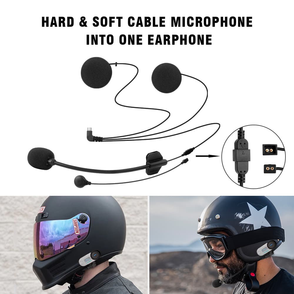 freedconn Bluetooth Interfone  Fone de Ouvido Sem Fio Tela LCD FM para moto
