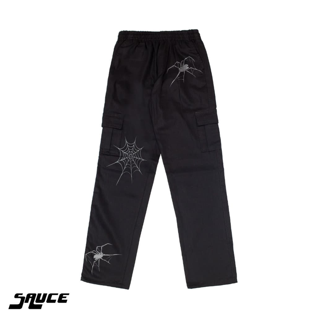 Calça Cargo Teia Aranha E Aranhas Sarja Streetwear Unisex