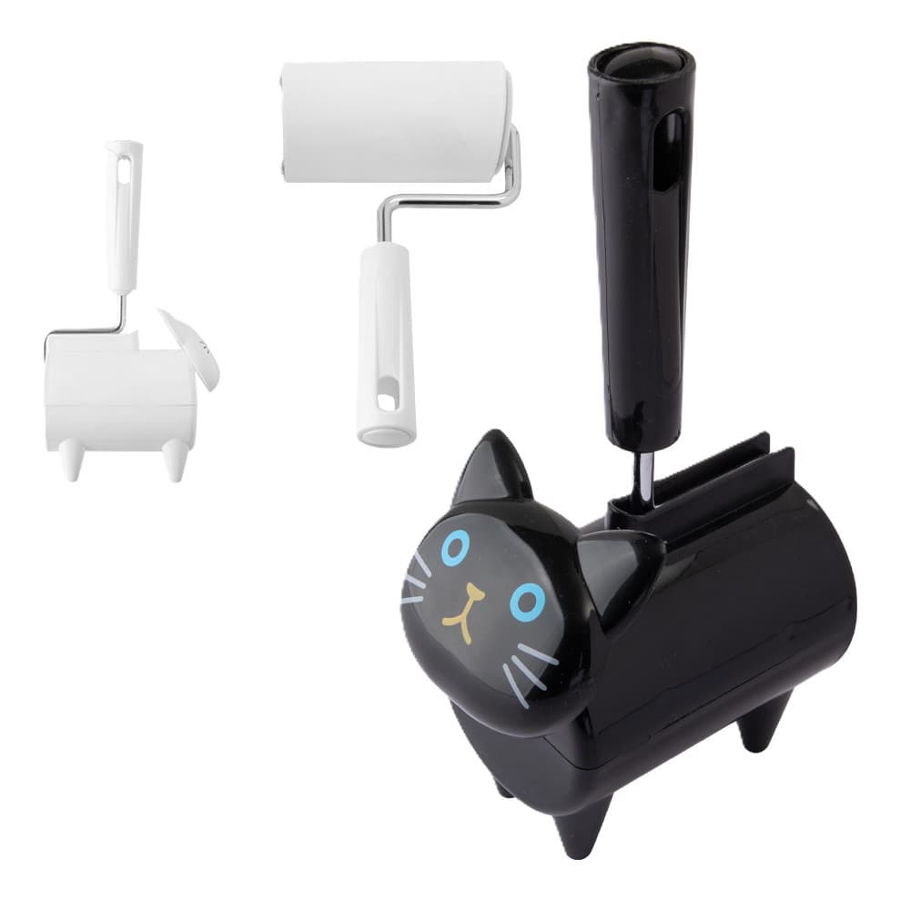 PAPA BOLINHA / TIRA PELO ROLO DESCARTAVEL COM 20 FOLHAS + SUPORTE DE PLASTICO GATO FLUFFIE