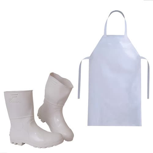 Kit Bota Pvc Vulcabras+avental Pvc Brascamp Para Açougueiro