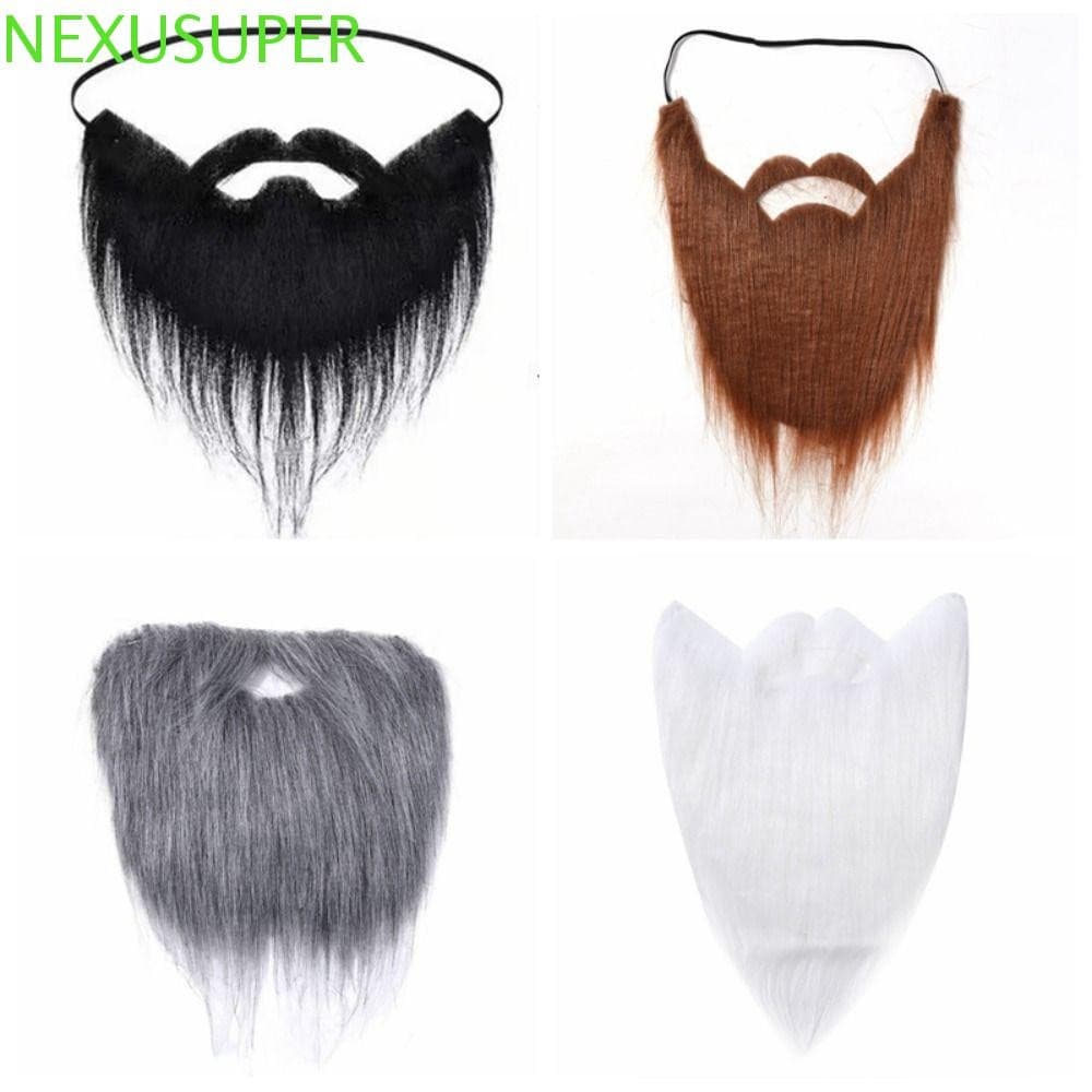 Barba Falsa Realista NEXUSUPER , Bigode Falso Artificia Halloween , Selvagem Vívido